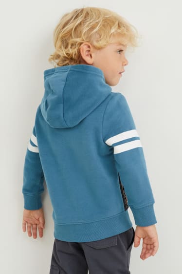 Niños: niños - Sudadera con capucha - con brillos - petróleo