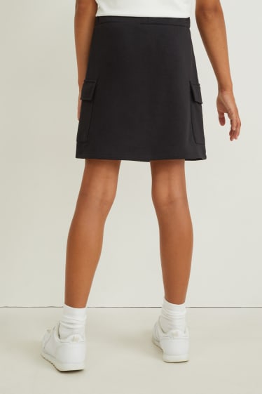 Nena - Faldilla de xandall cargo - negre