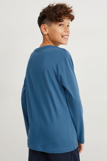 Kinder Jungen - Langarmshirt - petrol