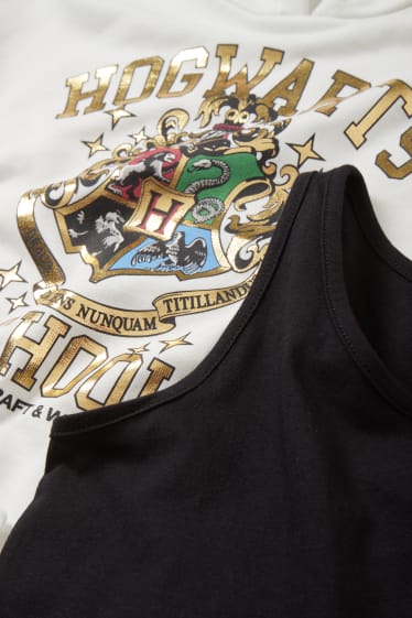 Kinderen: meisjes - Harry Potter - set - hoodie en top - 2-delig - wit / wit