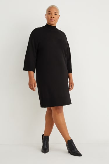 Femei - Rochie din tricot - negru