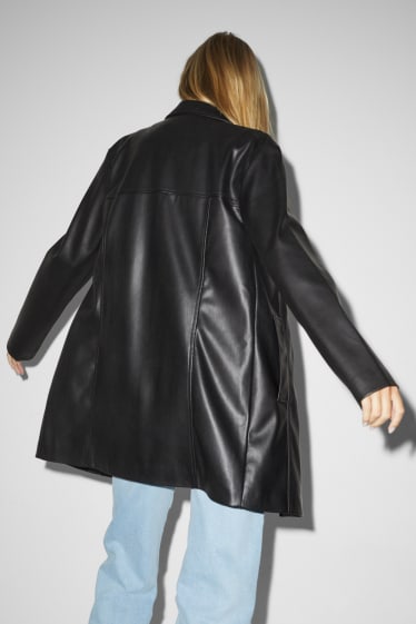 Women - CLOCKHOUSE - blazer - faux leather - black