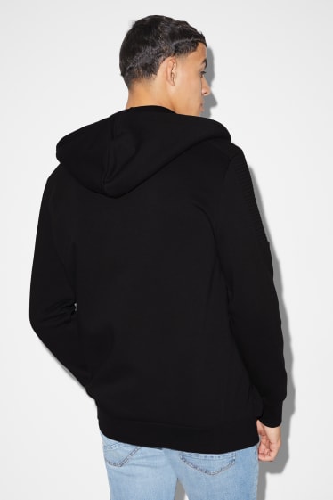 Men - Zip-through hoodie - black