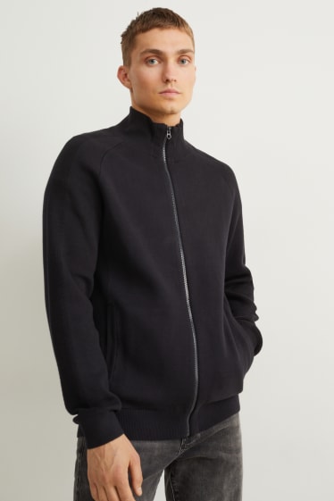 Men - Cardigan - dark blue