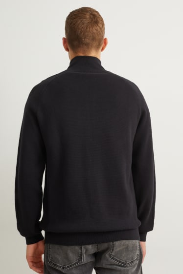 Men - Cardigan - dark blue