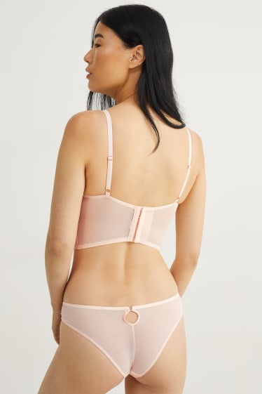 Donna - Reggiseno con ferretti - DEMI - imbottito - rosa