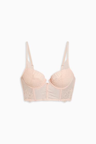 Femmes - Soutien-gorge à armature - DEMI - ampliforme - rose