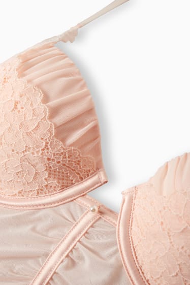 Donna - Reggiseno con ferretti - DEMI - imbottito - rosa