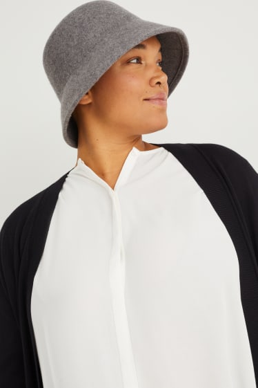 Femmes - Chapeau de laine - gris