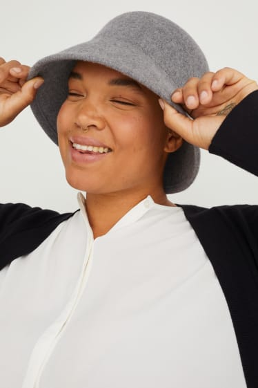 Femmes - Chapeau de laine - gris