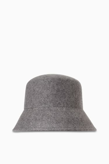 Femmes - Chapeau de laine - gris