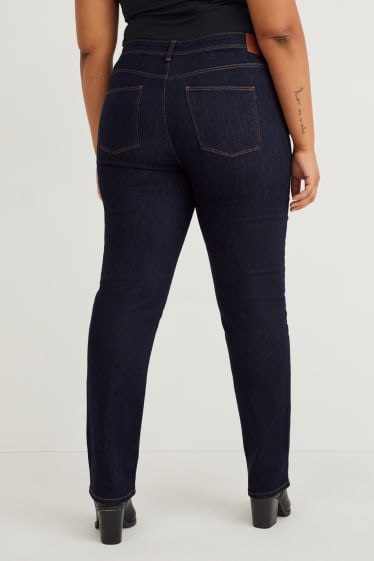 Donna - Straight jeans - vita alta - LYCRA® - jeans blu scuro