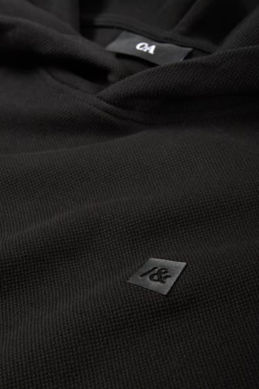 Hommes - Sweat à capuche - noir