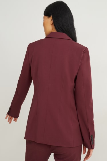 Damen - Business-Blazer - Regular Fit - 4 Way Stretch - bordeaux