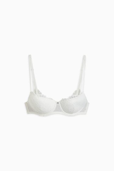 Femmes - Soutien-gorge avec armatures - DEMI - ampliforme - blanc