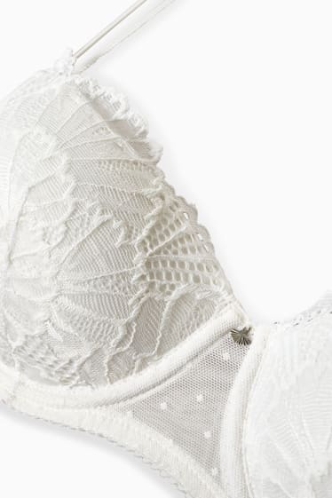 Femmes - Soutien-gorge avec armatures - DEMI - ampliforme - blanc