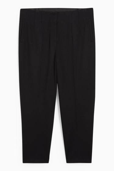 Dames - Jersey broek - regular fit - zwart