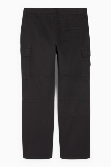 Uomo - Pantaloni cargo - relaxed fit - nero