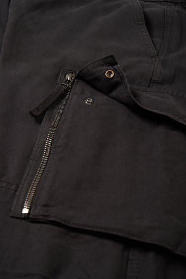Uomo - Pantaloni cargo - relaxed fit - nero