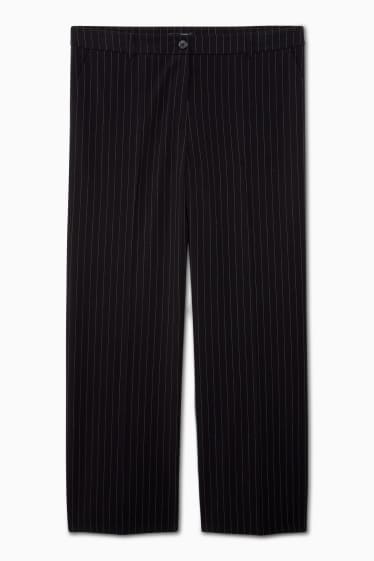 Femmes - CLOCKHOUSE - pantalon en toile - mid waist - straight fit - noir