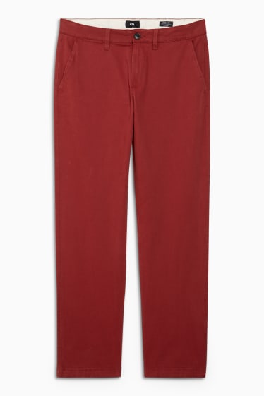 Hommes - Chino - rouge foncé