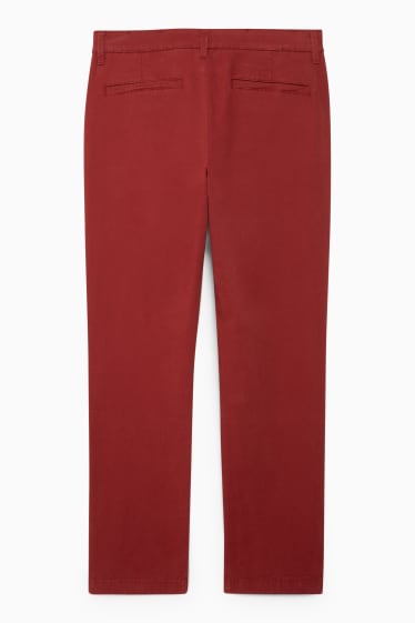 Hommes - Chino - rouge foncé