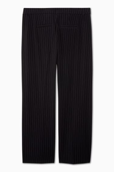 Femmes - CLOCKHOUSE - pantalon en toile - mid waist - straight fit - noir
