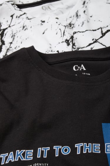Copii - Băieți - Mărimi extinse - multipack 2 buc. - tricou cu mânecă lungă - negru