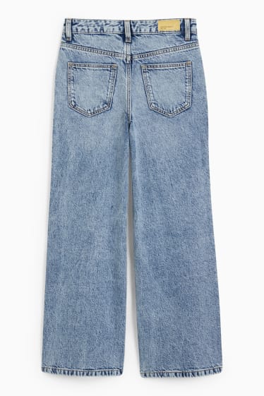 Kinder - Wide Leg Jeans - helljeansblau