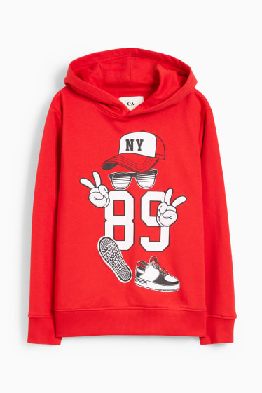 Kinder Buben - Extended Sizes - Hoodie - rot