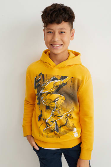 Enfants garçons - Sweat à capuche - jaune