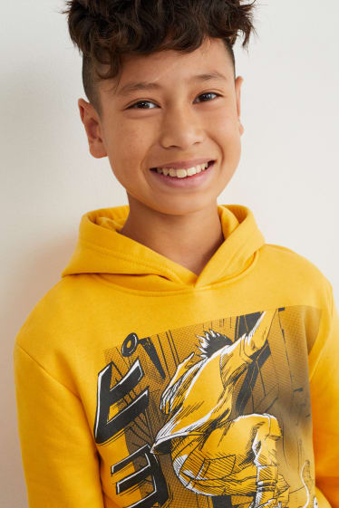 Enfants garçons - Sweat à capuche - jaune