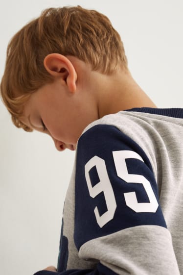 Kinder Jungen - Multipack 2er - Hoodie und Sweatshirt - blau / türkis