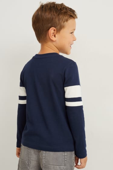 Kinderen: jongens - Set van 5 - longsleeve - donkerblauw