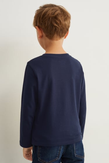 Bambini - Confezione da 3 - Pokémon - maglia a maniche lunghe - blu scuro
