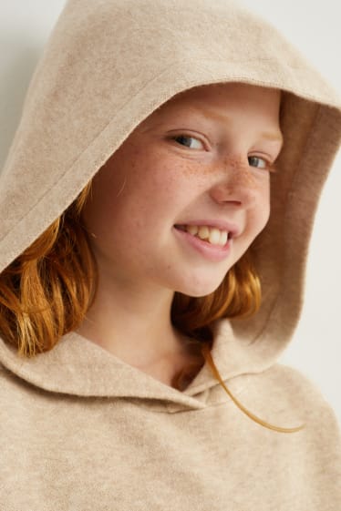 Nena - Vestit de punt amb caputxa - beix clar