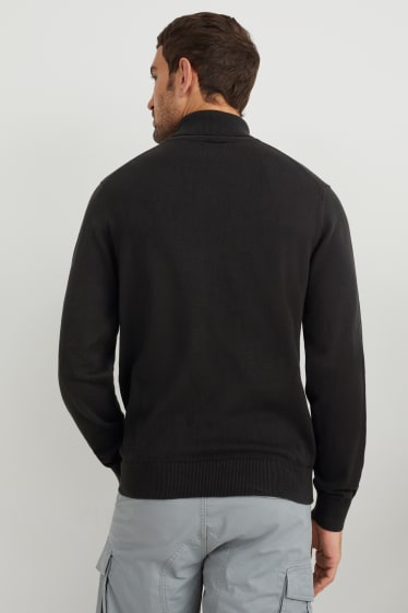 Home - Jersei de coll alt - negre