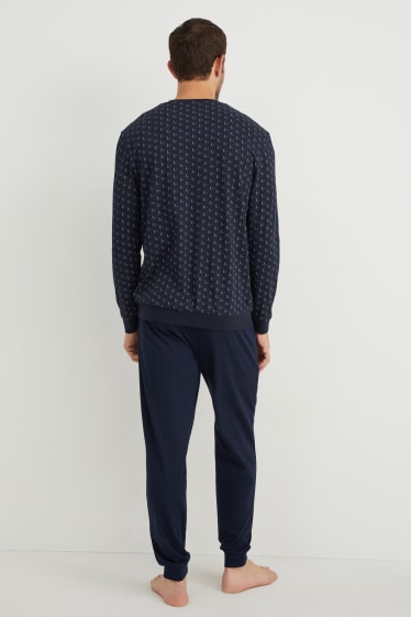 Herren - Pyjama - dunkelblau