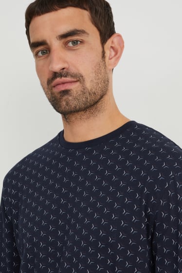 Herren - Pyjama - dunkelblau