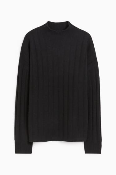 Damen - Kaschmir-Pullover - schwarz