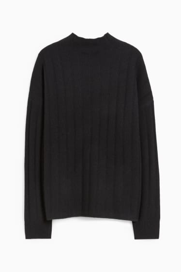 Damen - Kaschmir-Pullover - schwarz
