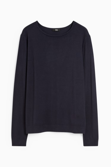 Damen - Basic-Pullover - dunkelblau