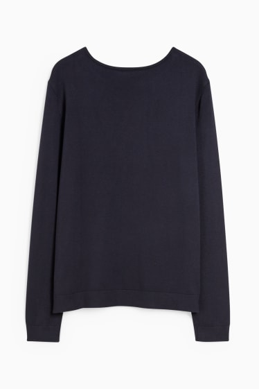 Damen - Basic-Pullover - dunkelblau