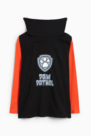 Enfants garçons - Pat’ Patrouille - ensemble - haut à manches courtes et cape - 2 pièces - orange-rouge