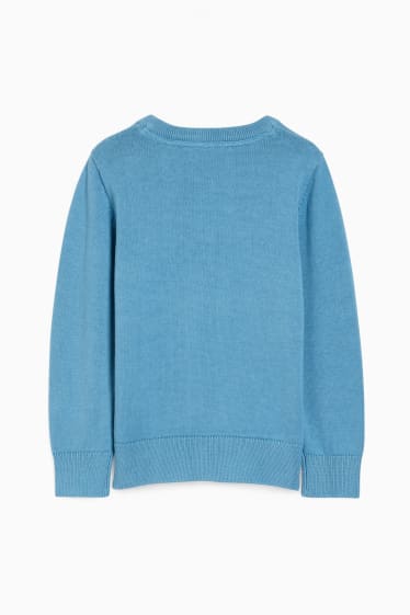 Kinderen: jongens - Dino - trui - blauw