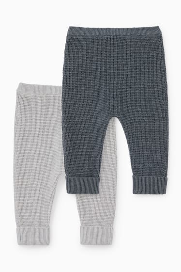 Bébés garçons - Lot de 2 - pantalons pour bébé - gris