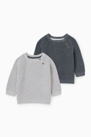 Bébés garçons - Lot de 2 - pullovers pour bébé - gris