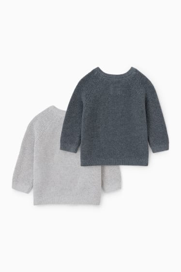 Bébés garçons - Lot de 2 - pullovers pour bébé - gris