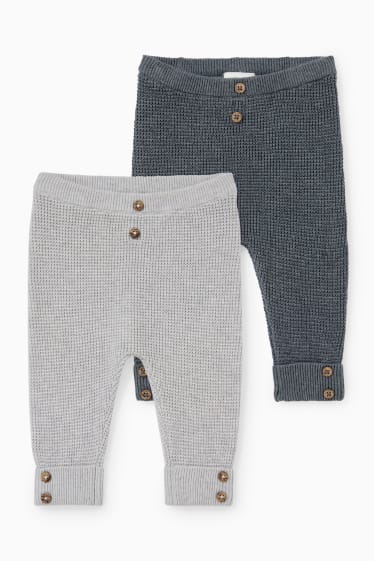 Bébés garçons - Lot de 2 - pantalons pour bébé - gris