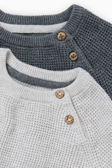 Bébés garçons - Lot de 2 - pullovers pour bébé - gris
